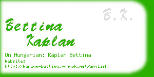 bettina kaplan business card